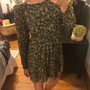 Green floral dress